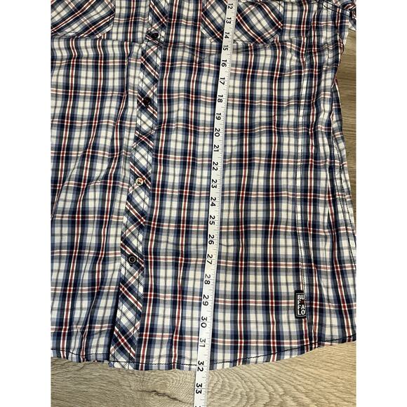 Buffalo DAVID BITTON Shirt Men's Size XL Button Down Blue Plaid Western Cowboy - Picture 10 of 11